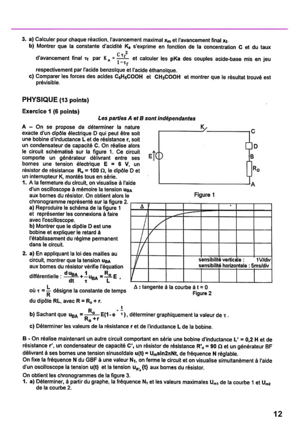 [Z2new]- Epreuves PHY bac corrigées 2009-2024, Bac Sciences Exp.