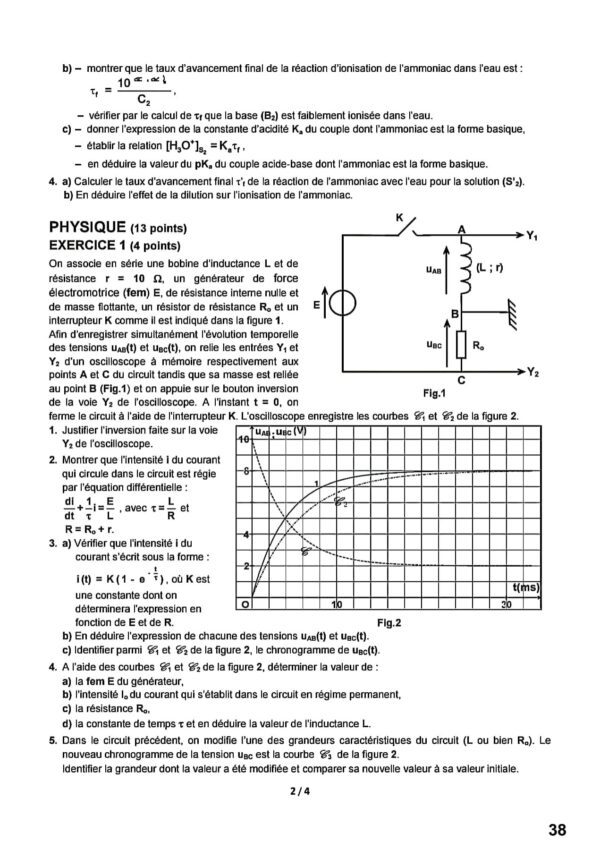 [Z2new]- Epreuves PHY bac corrigées 2009-2024, Bac Sciences Exp.