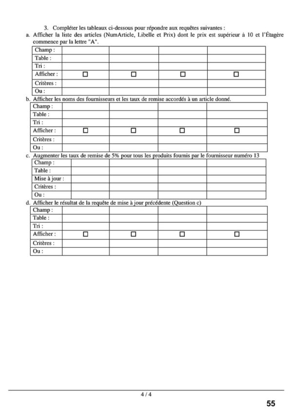 [G6new]- Informatique- Epreuves bac economie corrigées (2009-2025)