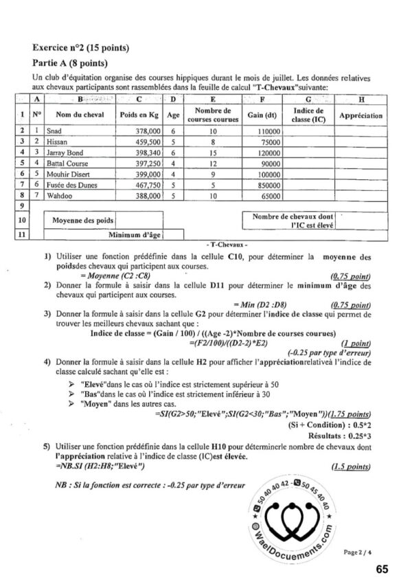 [G6new]- Informatique- Epreuves bac economie corrigées (2009-2025)