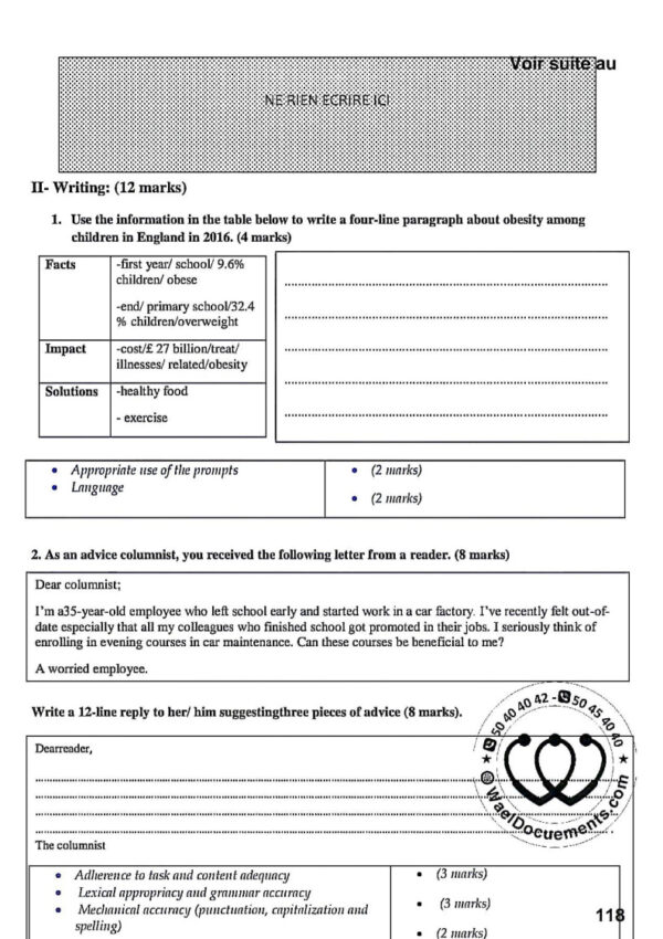 [W4new]- Anglais- Epreuves bac corrigées (2009-2025) Sections sciences exp, maths, eco, info