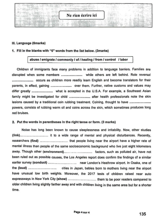 [W4new]- Anglais- Epreuves bac corrigées (2009-2025) Sections sciences exp, maths, eco, info