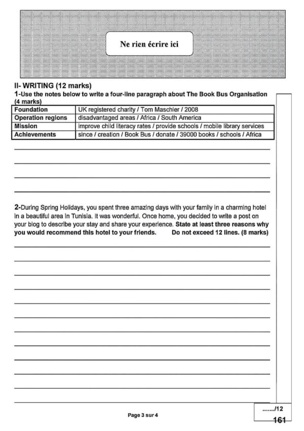 [W4new]- Anglais- Epreuves bac corrigées (2009-2025) Sections sciences exp, maths, eco, info