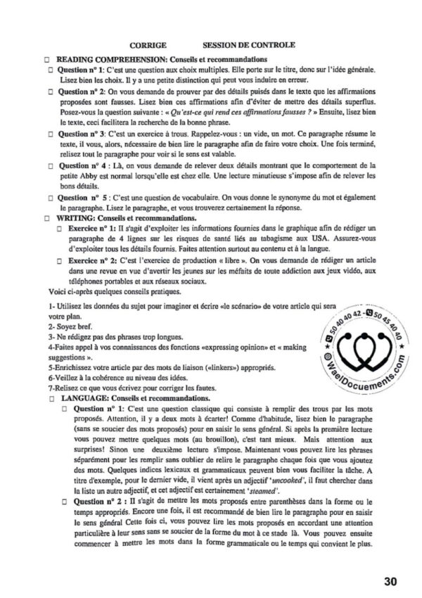 [W4new]- Anglais- Epreuves bac corrigées (2009-2025) Sections sciences exp, maths, eco, info