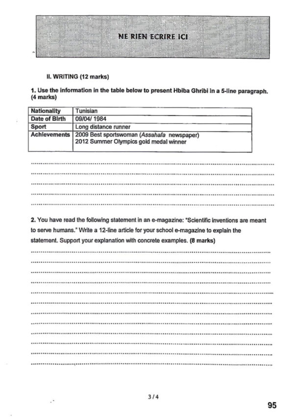 [W4new]- Anglais- Epreuves bac corrigées (2009-2025) Sections sciences exp, maths, eco, info