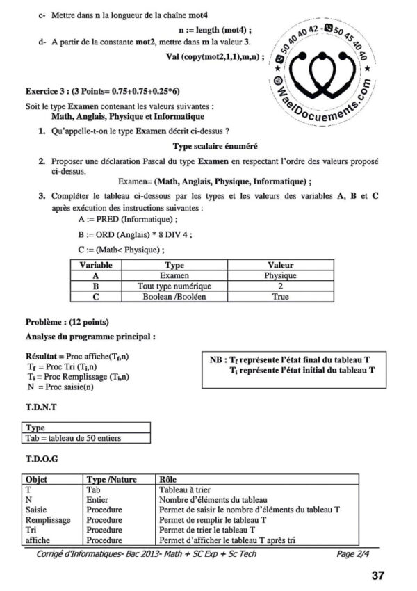[A11new]- Informatique- Epreuves Bacs scientifiques corrigées (2009-2025)