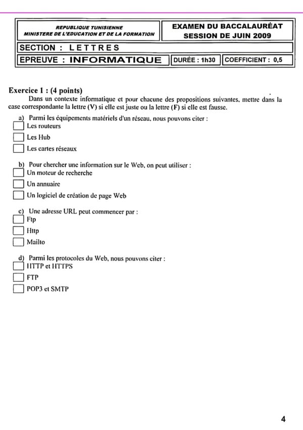 [L13new]- Informatique- Epreuves bac lettres corrigés (2009-2024)