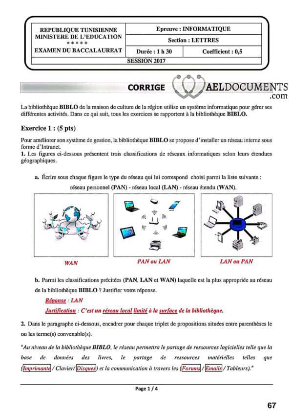 [L13new]- Informatique- Epreuves bac lettres corrigés (2009-2024)