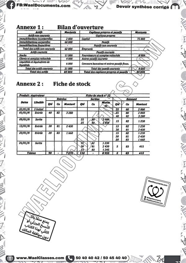 [E7new] Gestion- Devoirs corrigés tous les chapitres-Bac économie