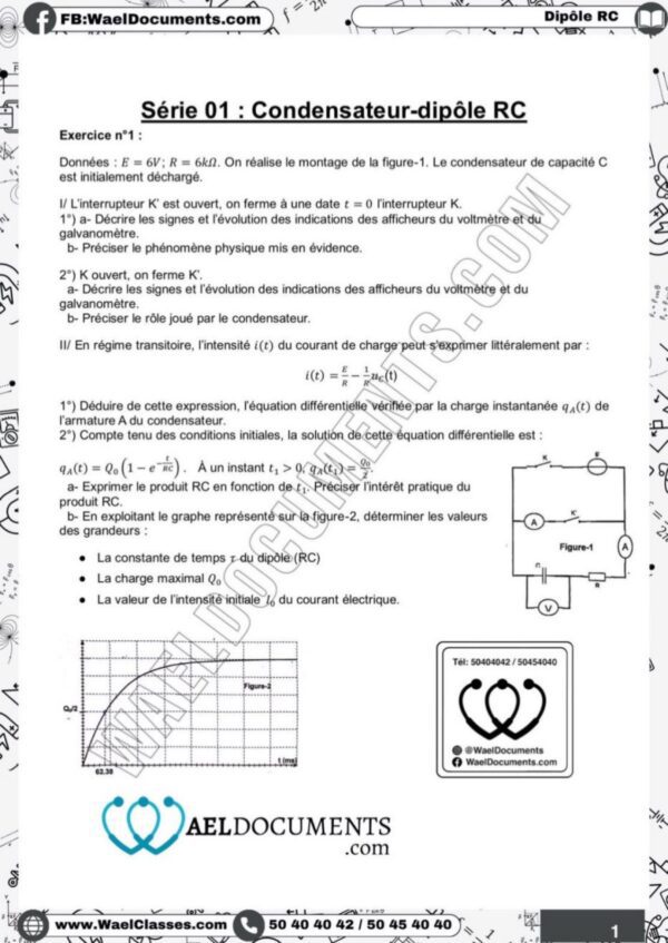 [T2new] Physiques- Exercices corrigés niveau moyen tous les chapitres- Bac Technique