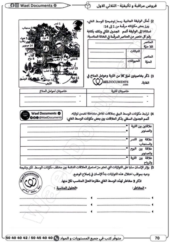 [7AP] السابعة أساسي 2026-امتحانات بالاصلاح للنموذجي -الثلاثي الأول