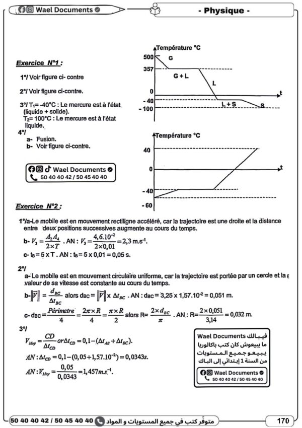 [1B] 1ère année- Devoirs corrigés- 2 trimestre
