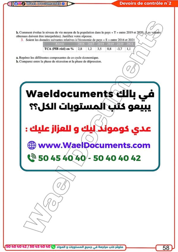 [EEd] Economie-Devoirs contrôle et synthèse avec correction-Bac économie(noir)