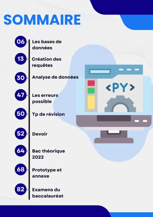 [EI] Informatique – Bac Économie : Cours, résumés, exercices et examens du baccalauréat corrigés-partie théorique et pratique(couleurs)