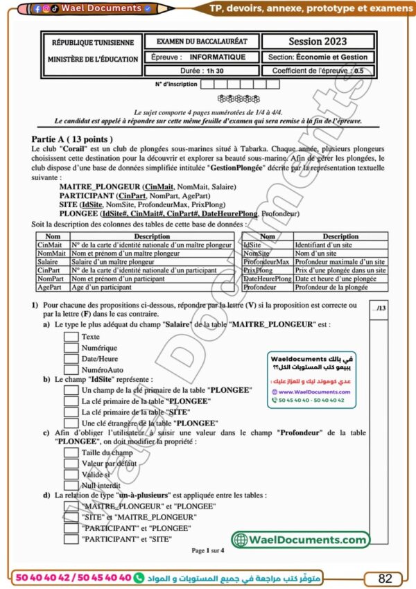 [EI] Informatique – Bac Économie : Cours, résumés, exercices et examens du baccalauréat corrigés-partie théorique et pratique(couleurs)