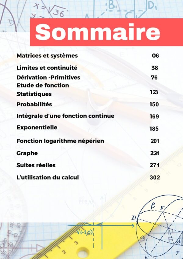 [EMc] Maths- Bac Economie- Cours,résumés et exercices corrigés pour toute l’année (noir)