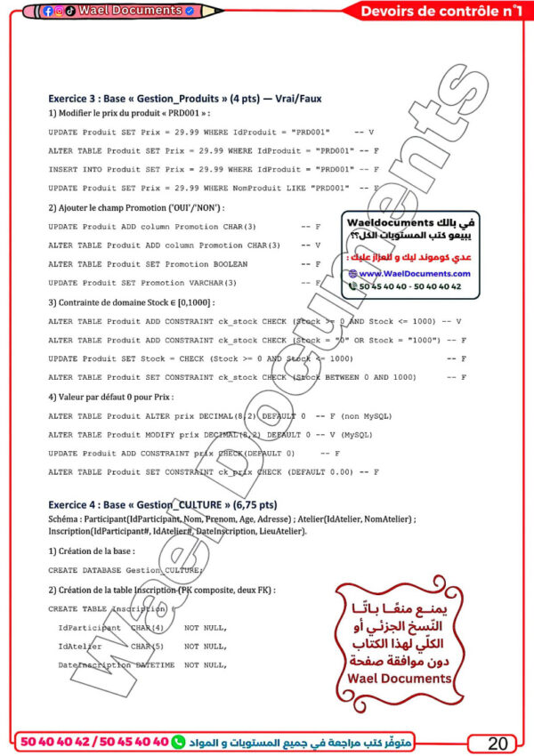 [ISd] STI-Devoirs bac informatique corrigés-contrôle et synthèse(couleurs)