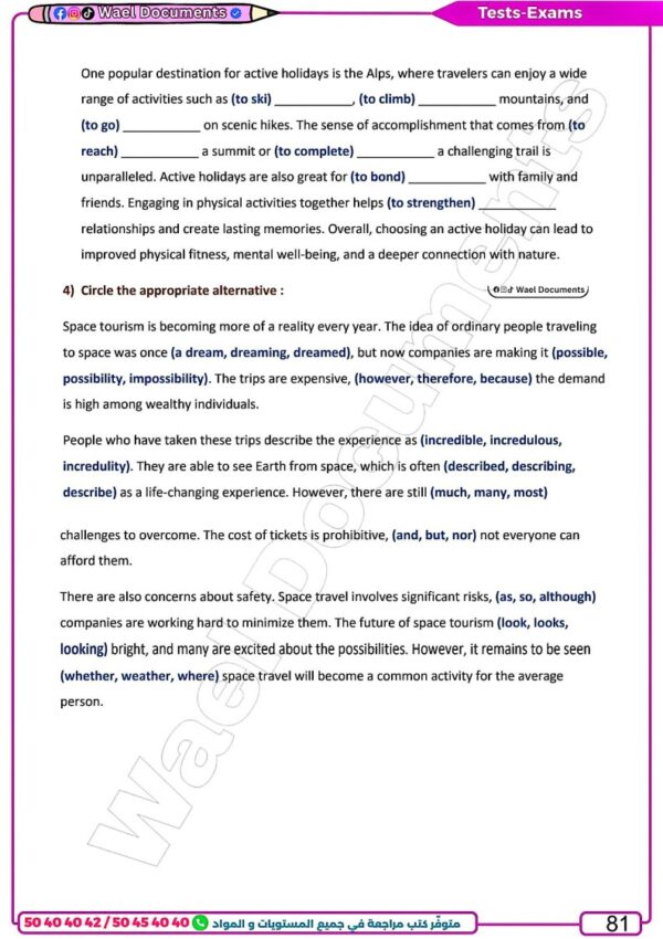 [SE] Anglais-summary, paragraphs, language,exercices- with correction-Bac Scientifique etbac (couleurs)