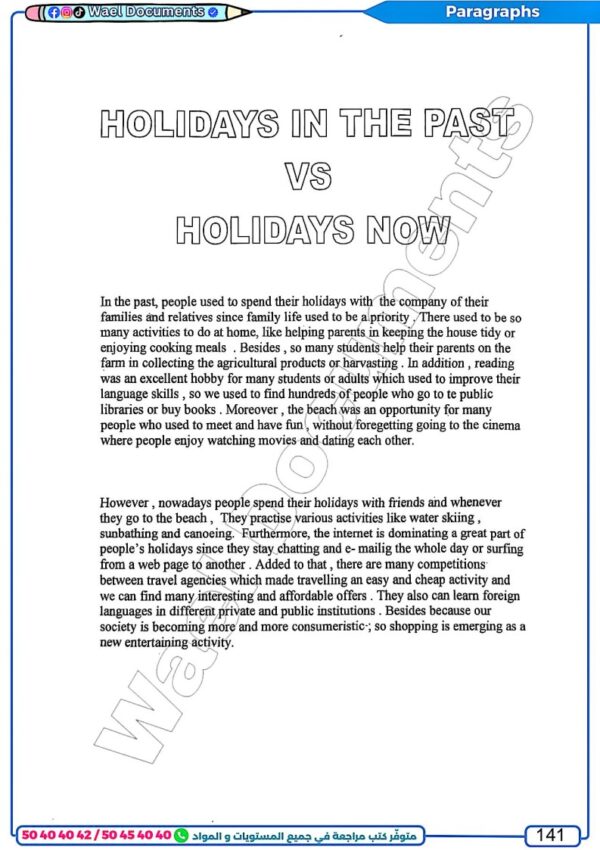 [SE] Anglais-summary, paragraphs, language,exercices- with correction-Bac Scientifique etbac (couleurs)