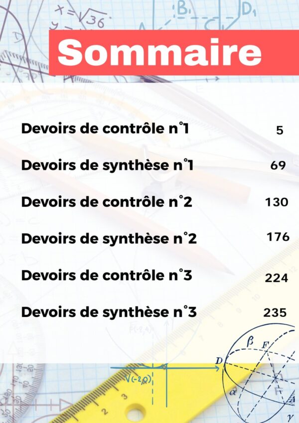 [SMd] Maths- Devoirs Bac sciences - avec correction (noir)