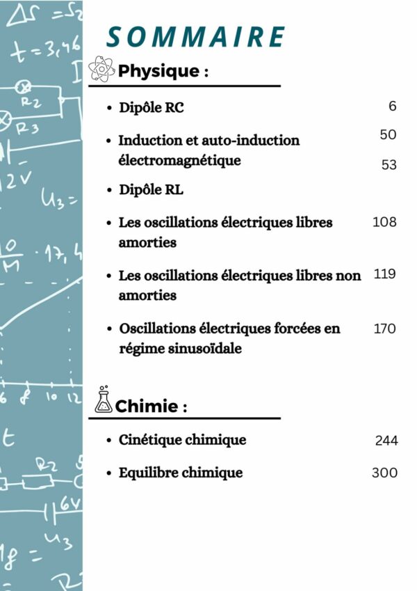 [SPy] -Physique- Cours et exercice corrigés- TOME 1 Bac sciences: RC, RL, RLC libres, et forcées, cinétique, équilible (couleurs)