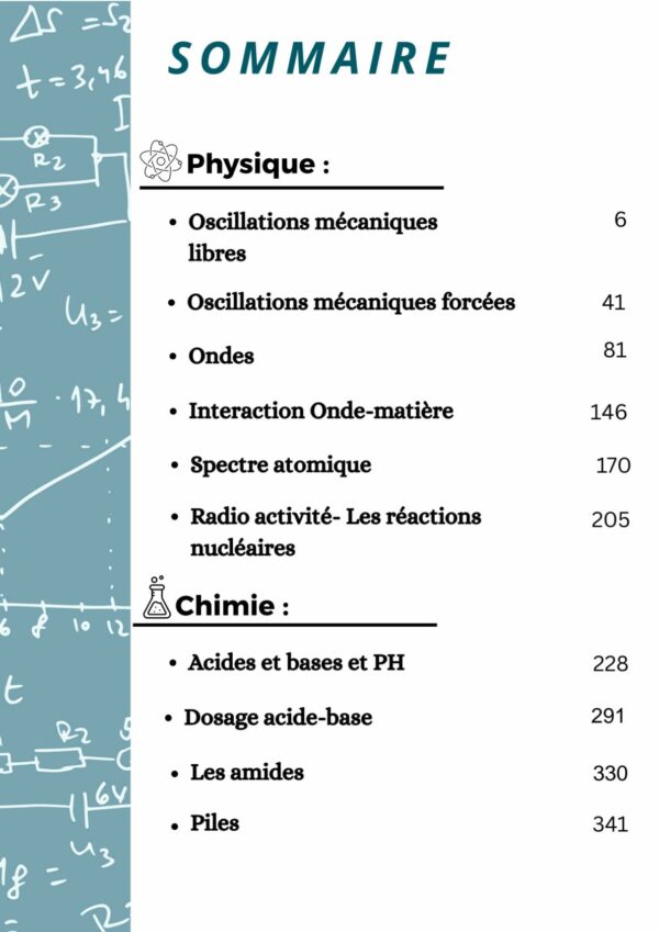 [SPz] Physique-Cours et exercices corrigés- TOME 2: Bac science(couleurs) : mécanique,ondes,interaction,spectre,radioactivité, acides-bares,PH,dosage,amides piles