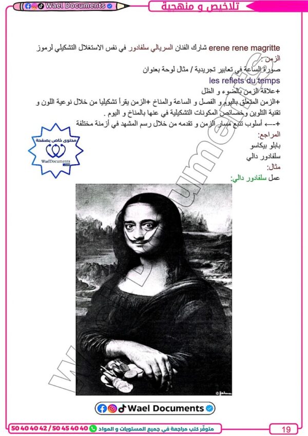 [TCH] التربية التشكيلية – ملخصات ومنهجية مرفوقة بمواضيع البكالوريا بيضاء (Couleurs)