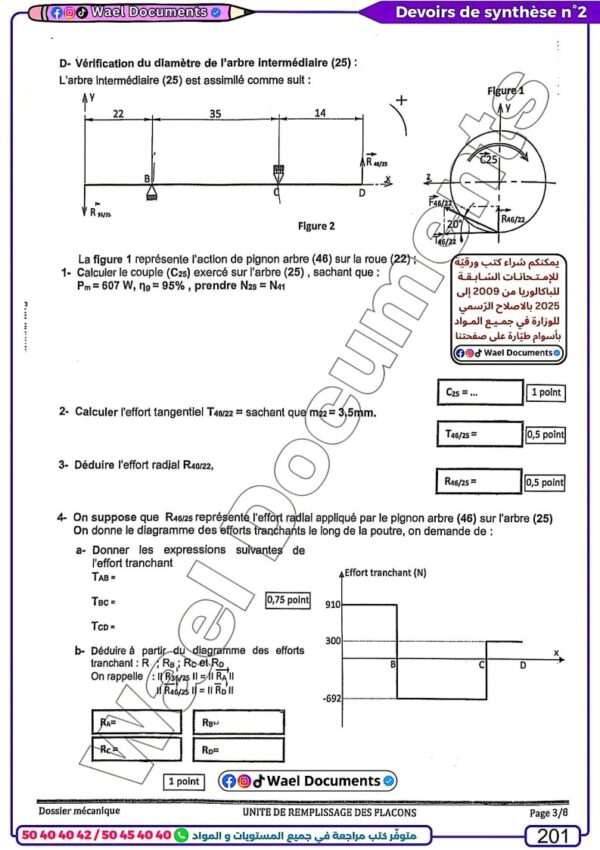 [TD]Mécanique et électrique-Devoirs contrôle et synthèse avec correction-pour toute l’année(Couleurs)
